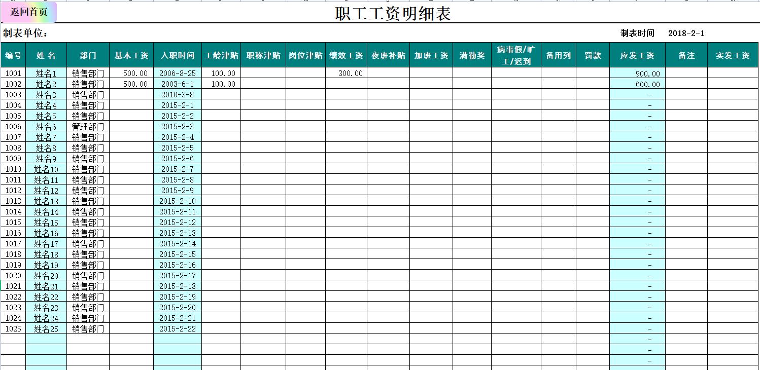 Excel全自动工资核算系统,员工工资管理系统excel制作