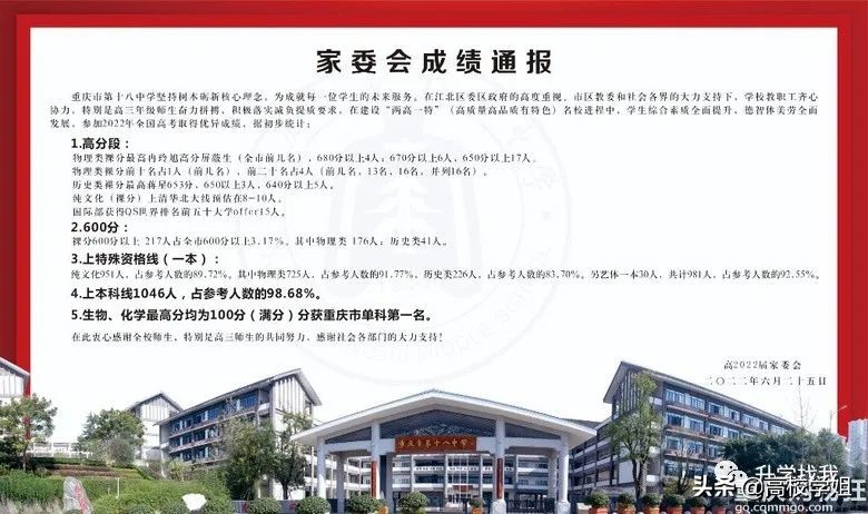 重庆“四小金刚”2022高考成绩全面大对比，胜出的是哪家？