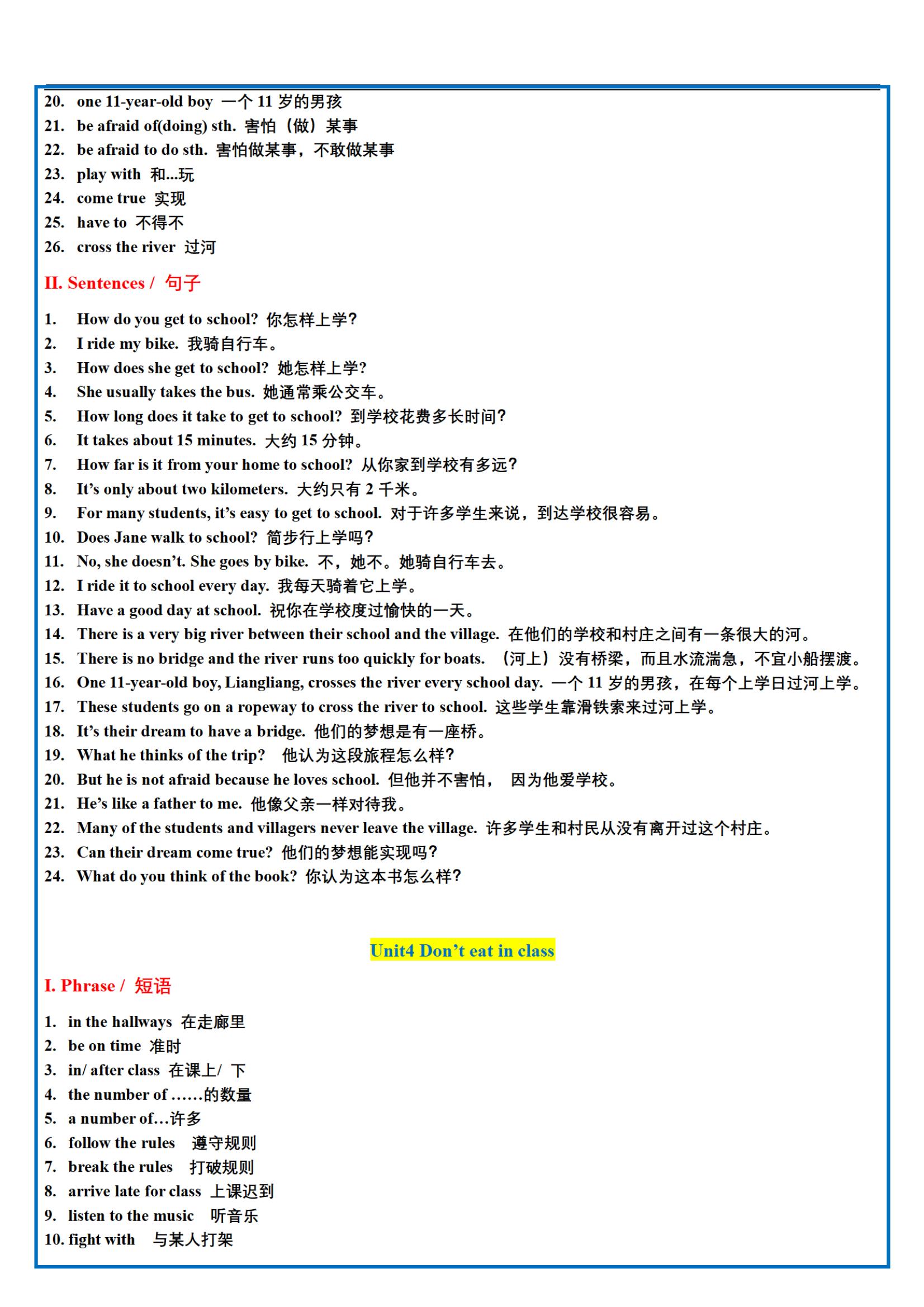 七年级下册英语重点单词句子句型,七年级下册英语必背单词短语