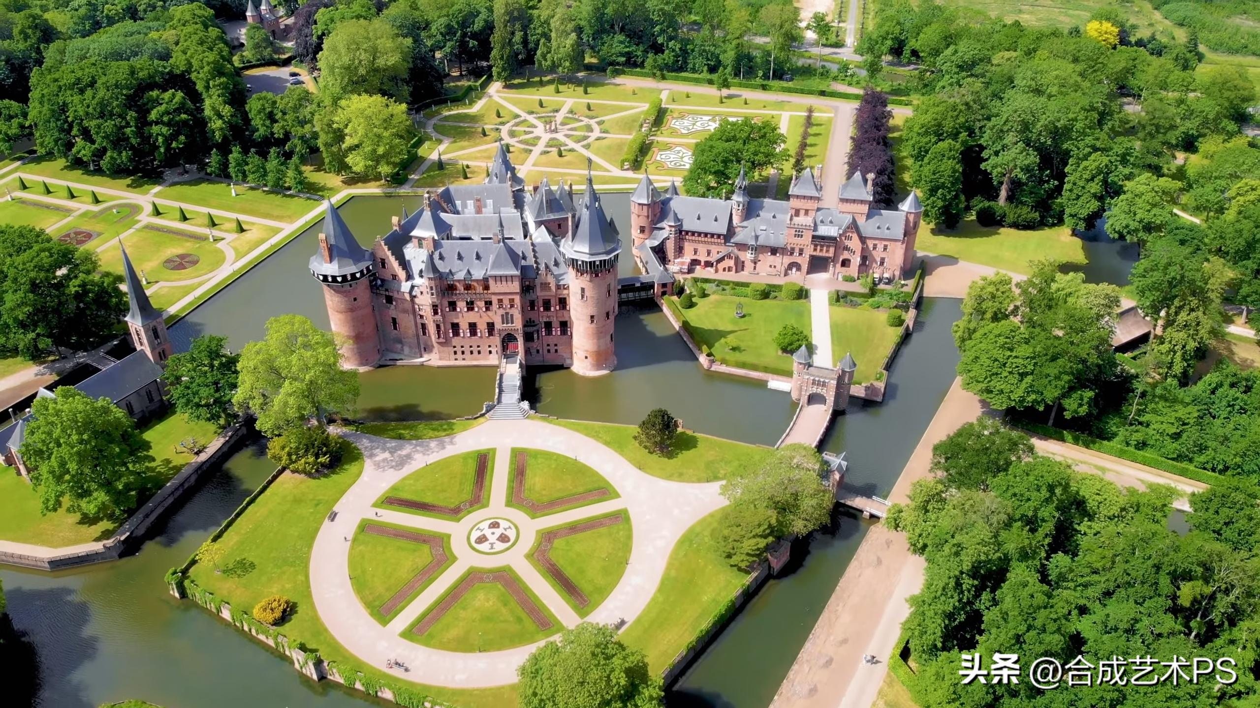 风车王国荷兰,荷兰田野中的风车