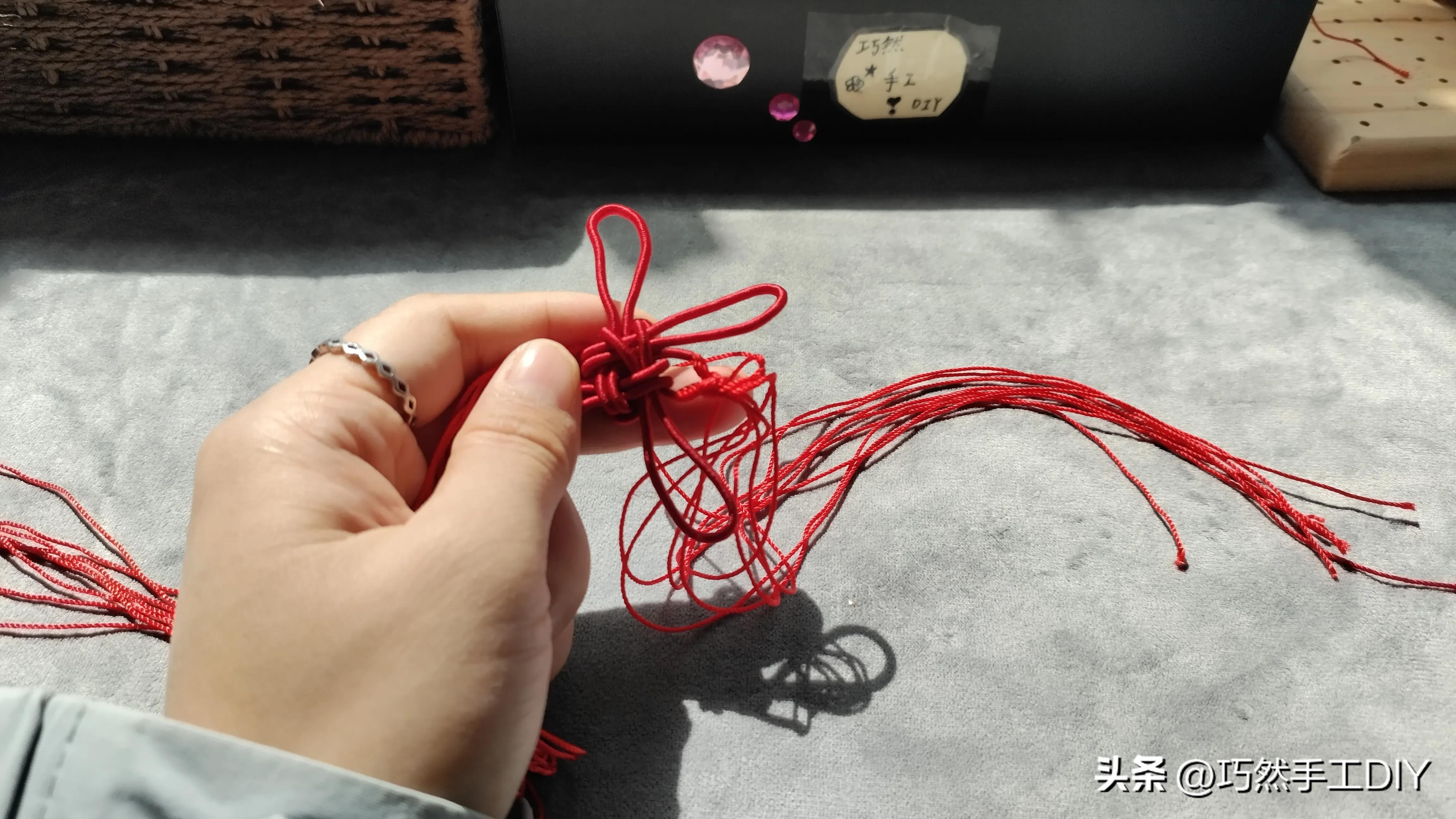 中国结吉祥结的编法教程,吉祥结和双线结编一起