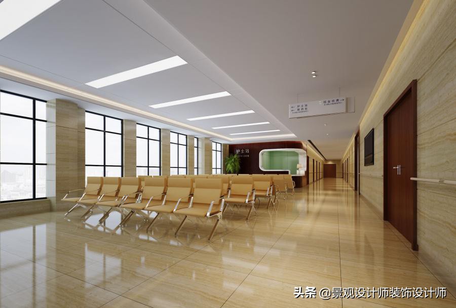 护士站背景墙分隔设计,护士站治疗室设计布局效果图