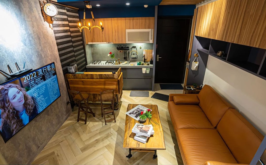 艺术家的公寓效果图,40平loft艺术家公寓