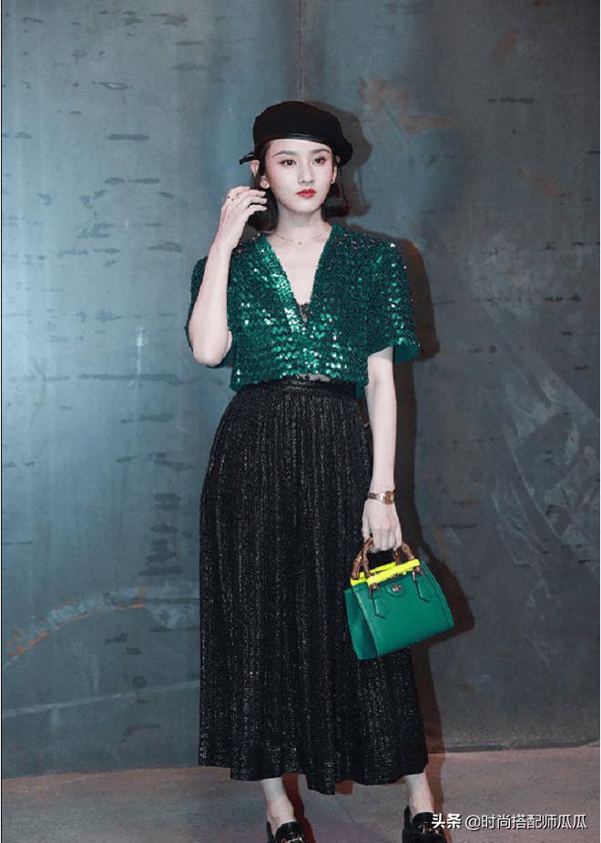 158梨形身材显瘦连衣裙长裙,洋气长裙穿搭技巧