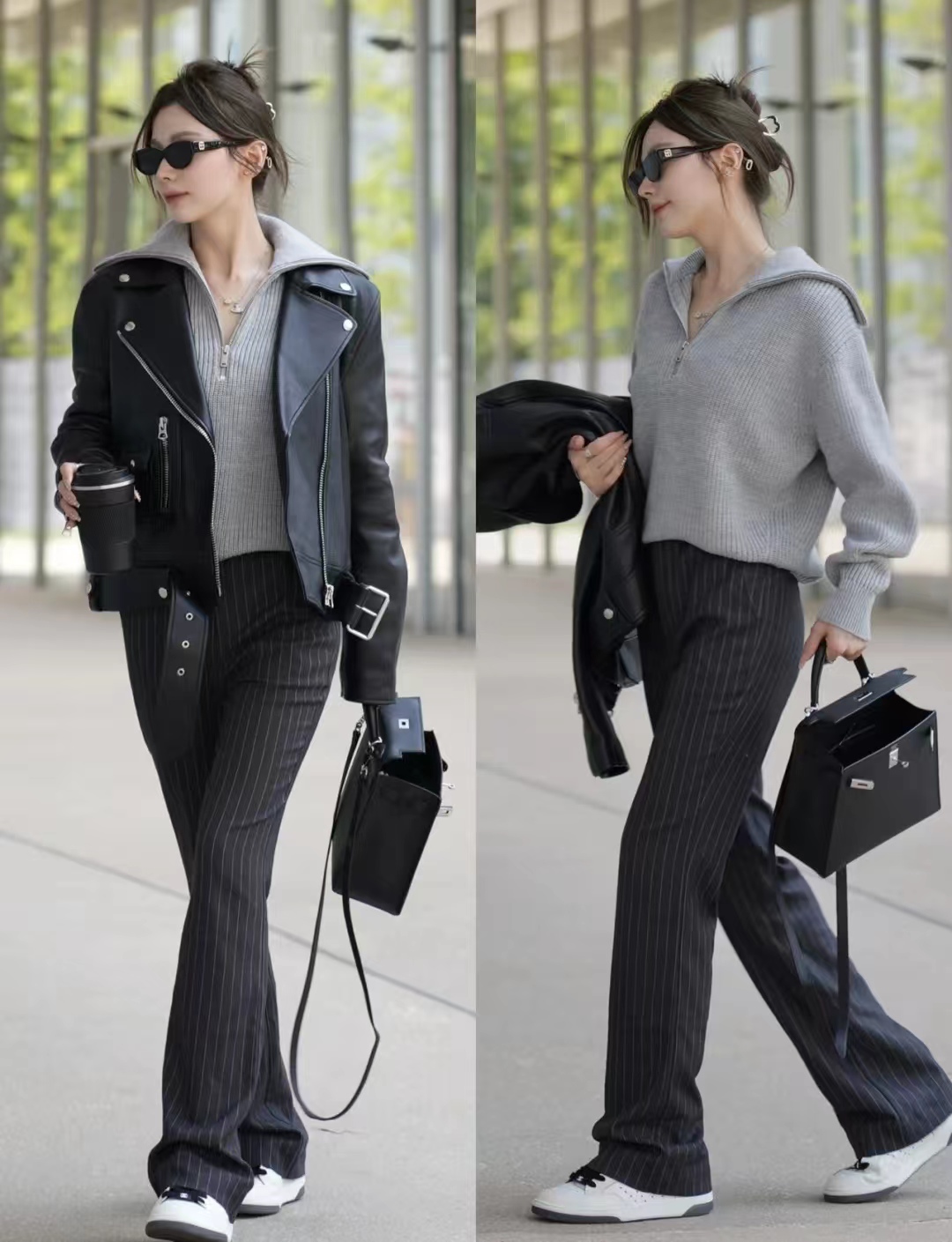 黑色皮衣怎么搭配才显高级,绯红色皮衣怎么搭配秋冬