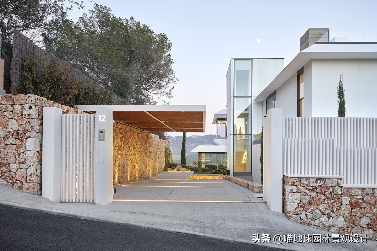 别墅庭院大门入口设计效果图,别墅庭院花园效果图大全集