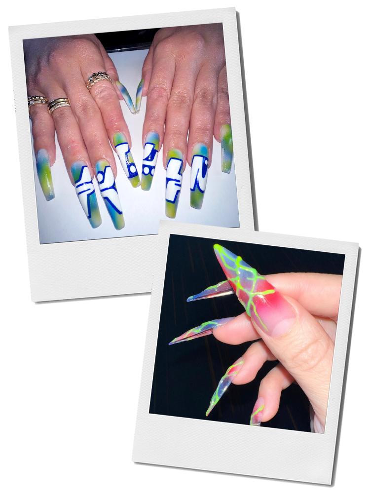 朋友圈秀美甲姿势不露脸,吸铁石花式猫眼美甲