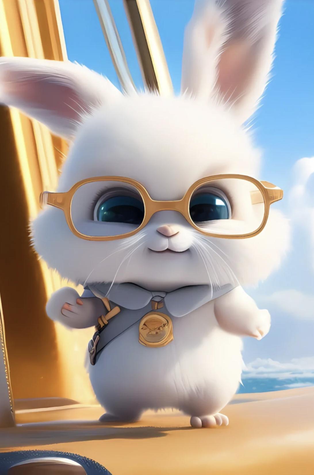 萌到爆可爱壁纸卡通兔,可爱的星空兔兔壁纸图片