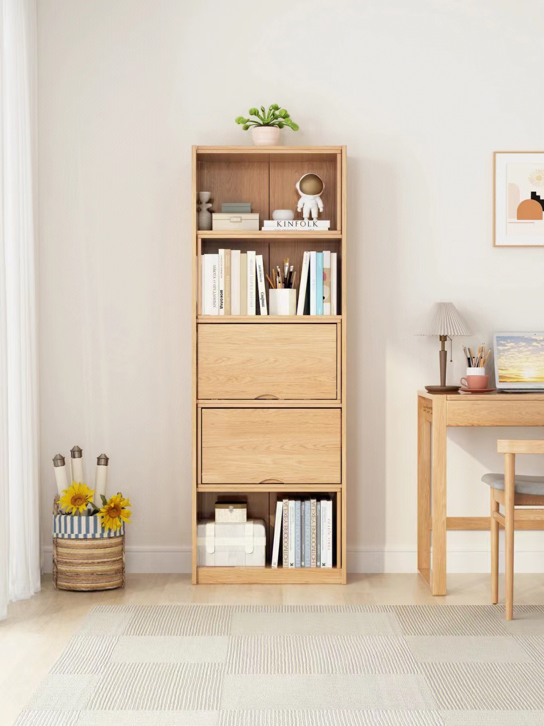 折叠式小巧书架,可伸缩的隐藏式书架