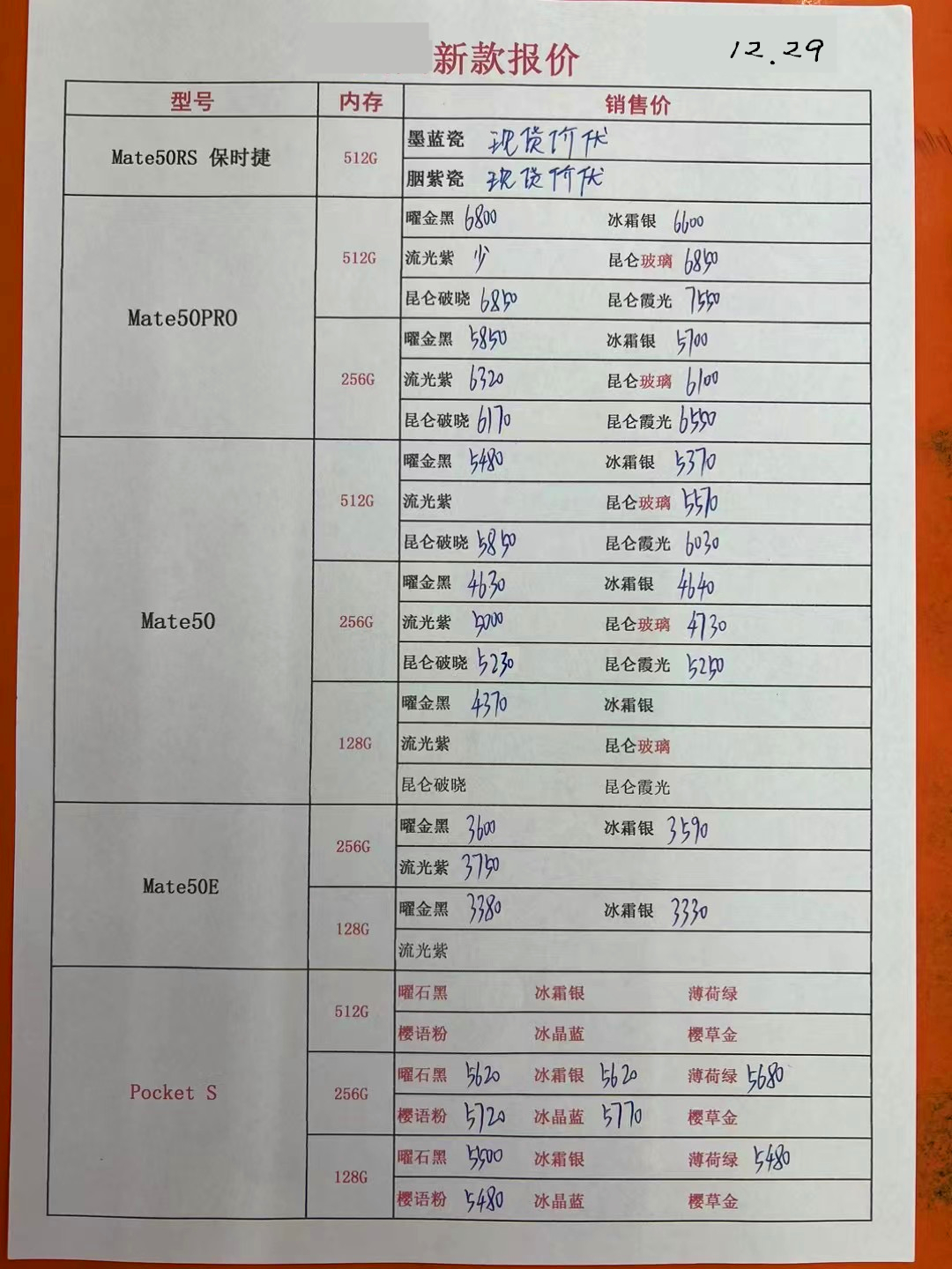 华强北手机批发12月31日报价,华强北2022年10月12日手机报价