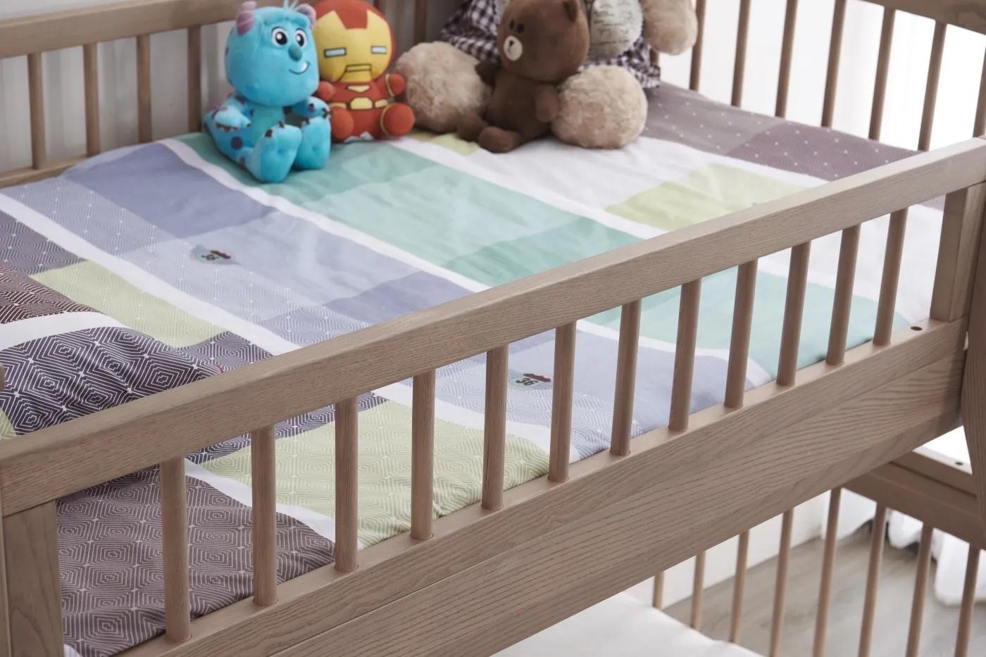 榉木1.5米儿童床,儿童树屋白橡木实木床