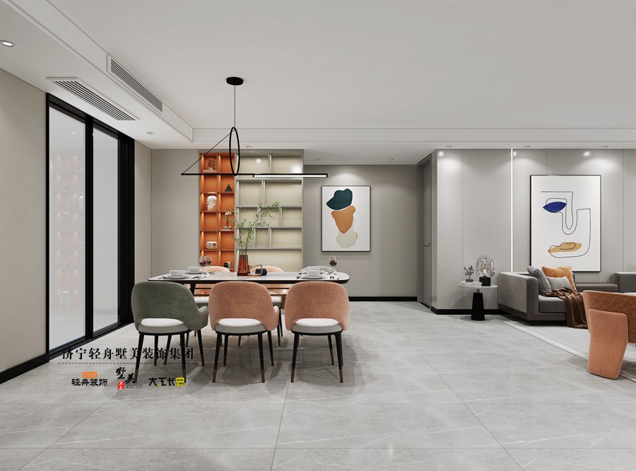 济宁睿湖美景157㎡东户现代简约装修设计方案