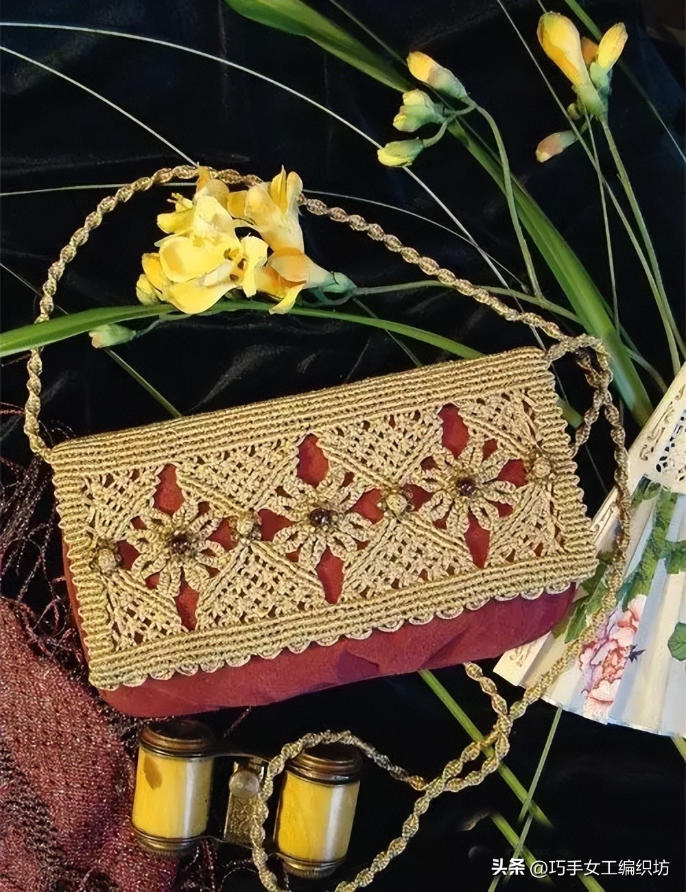 简单绳子编包包不用钩针,棉线绳编包包教程全过程