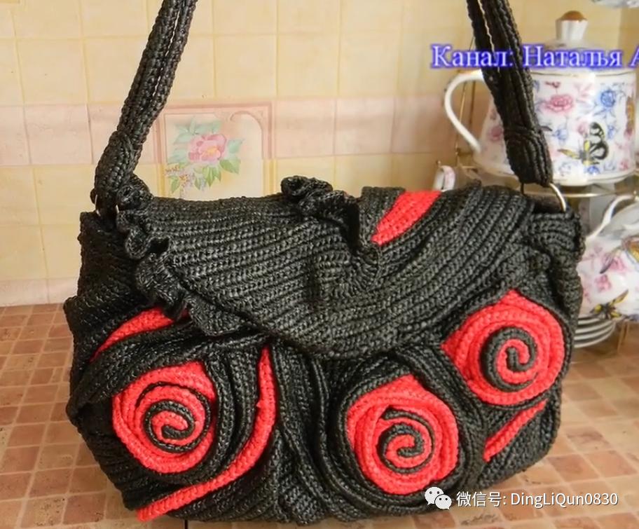 针织包包手工图纸,针织包作品