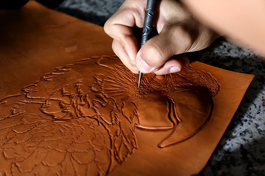 皮雕背景制作,皮雕产品设计