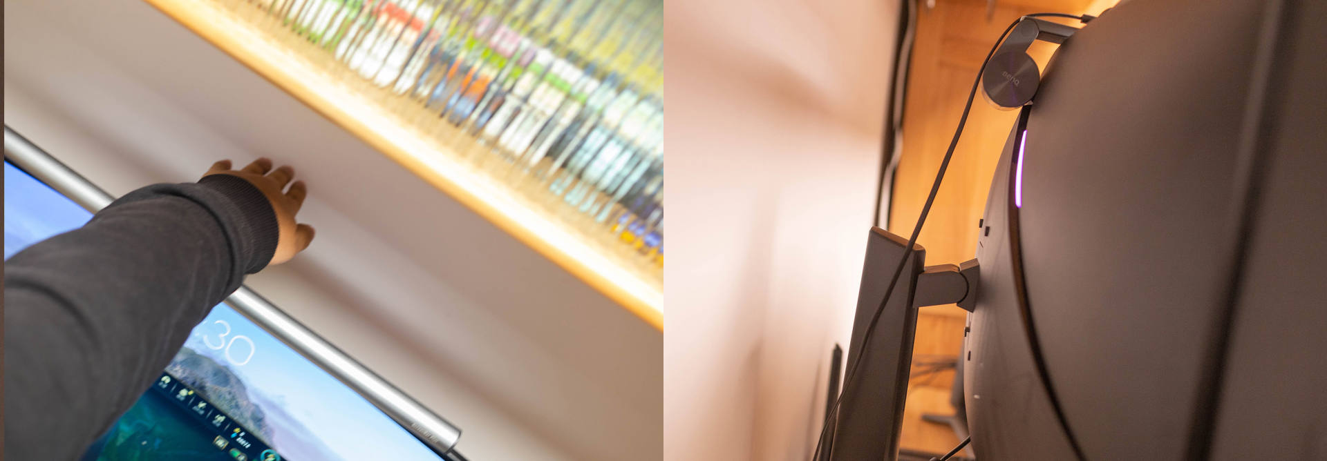 23.8英寸显示器桌面效果,桌面1.3米扩展显示器