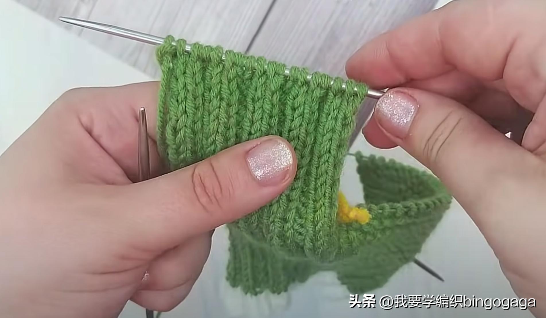 一片式毛线袜的织法,一片式织袜子