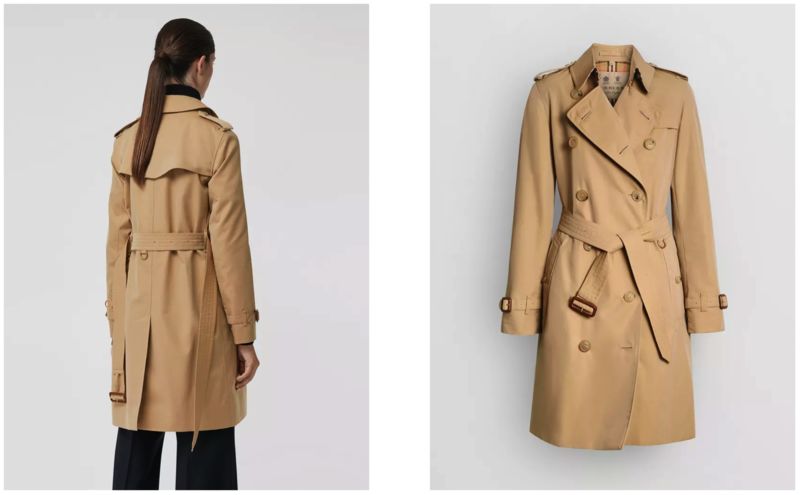 风衣burberry美国,burberry博柏利米色经典长款风衣