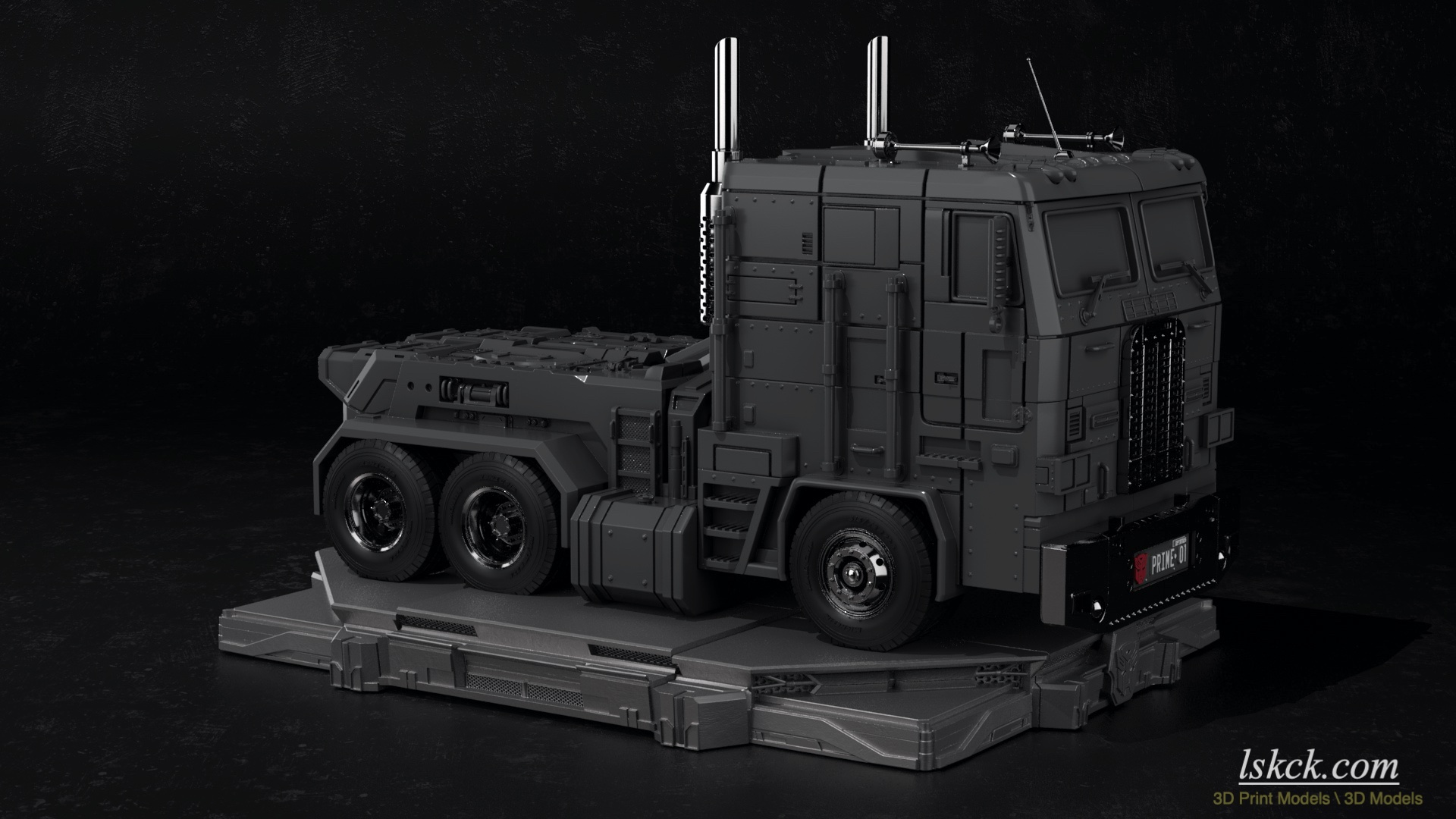 变形金刚3D打印模型,变形金刚擎天柱天火合体模型