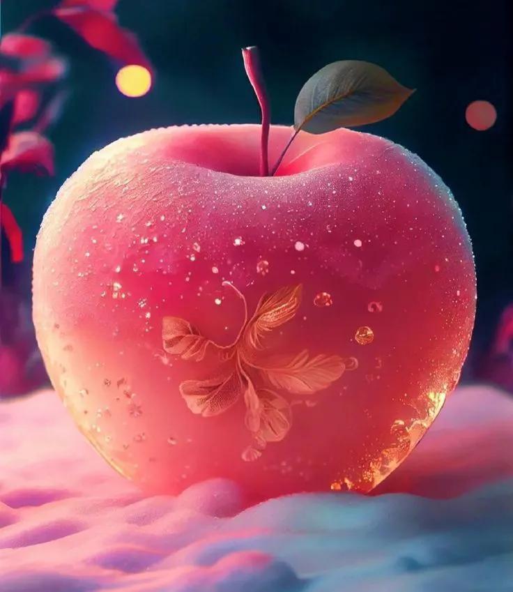 平安健康吉祥如意苹果唯美图片,祝你平安健康苹果图片