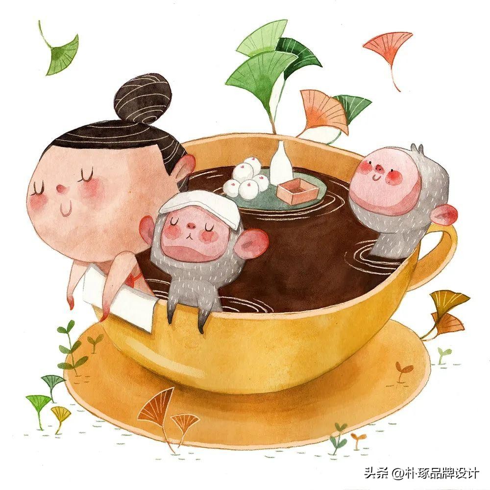 有深度意境的插画,如此清新淡雅的插画太有美感了