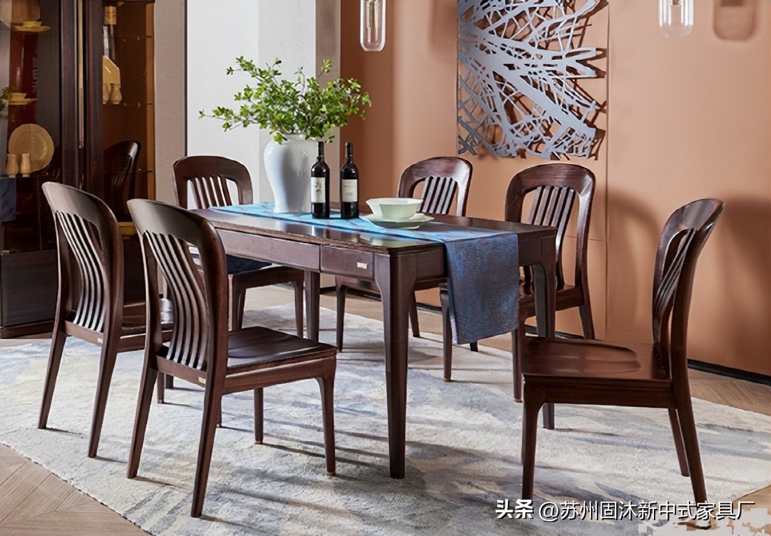 原木家具新中式空间,小户型全套原木家具风格