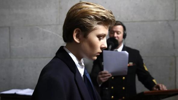 特朗普巴伦小时候,特朗普小儿子巴伦近照