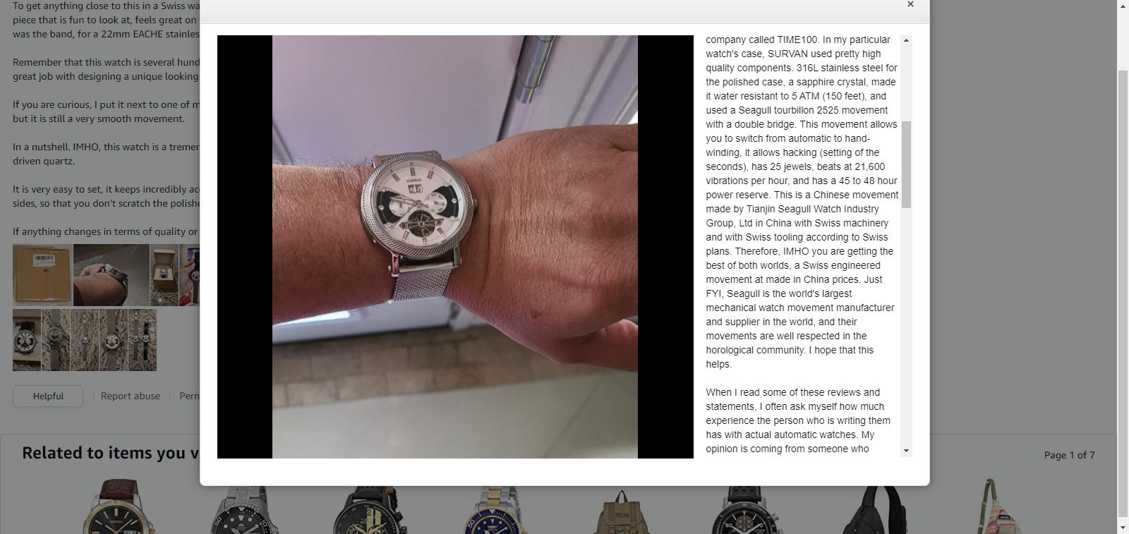 美国Amazon大咖评论SURVAN机械表，感动中国制造