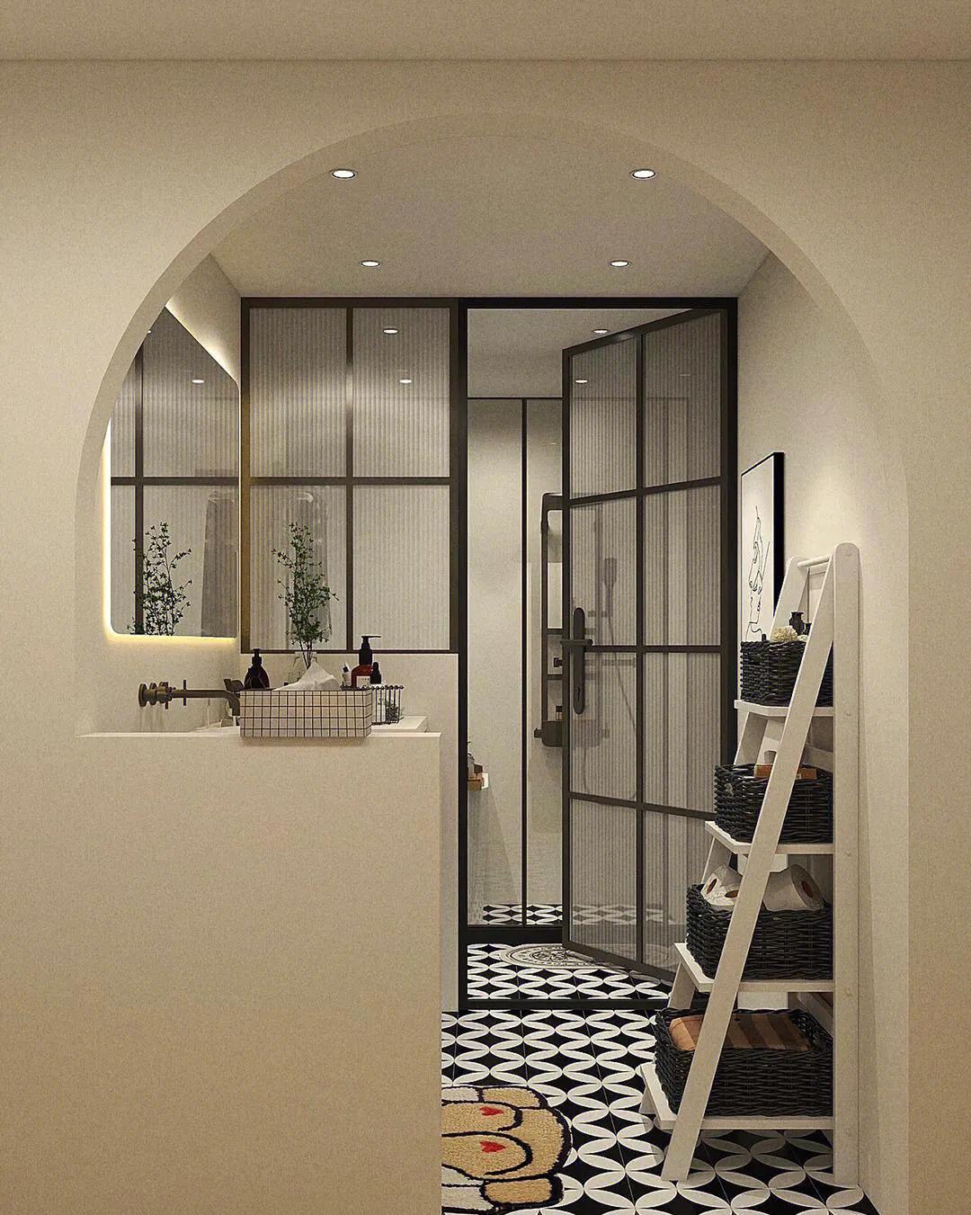 卫生间3色效果图,30款卫生间干区效果图