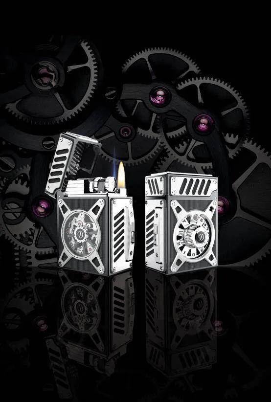 2019年密码机械式都彭打火机Complication改革碳纤维设计灵感来源