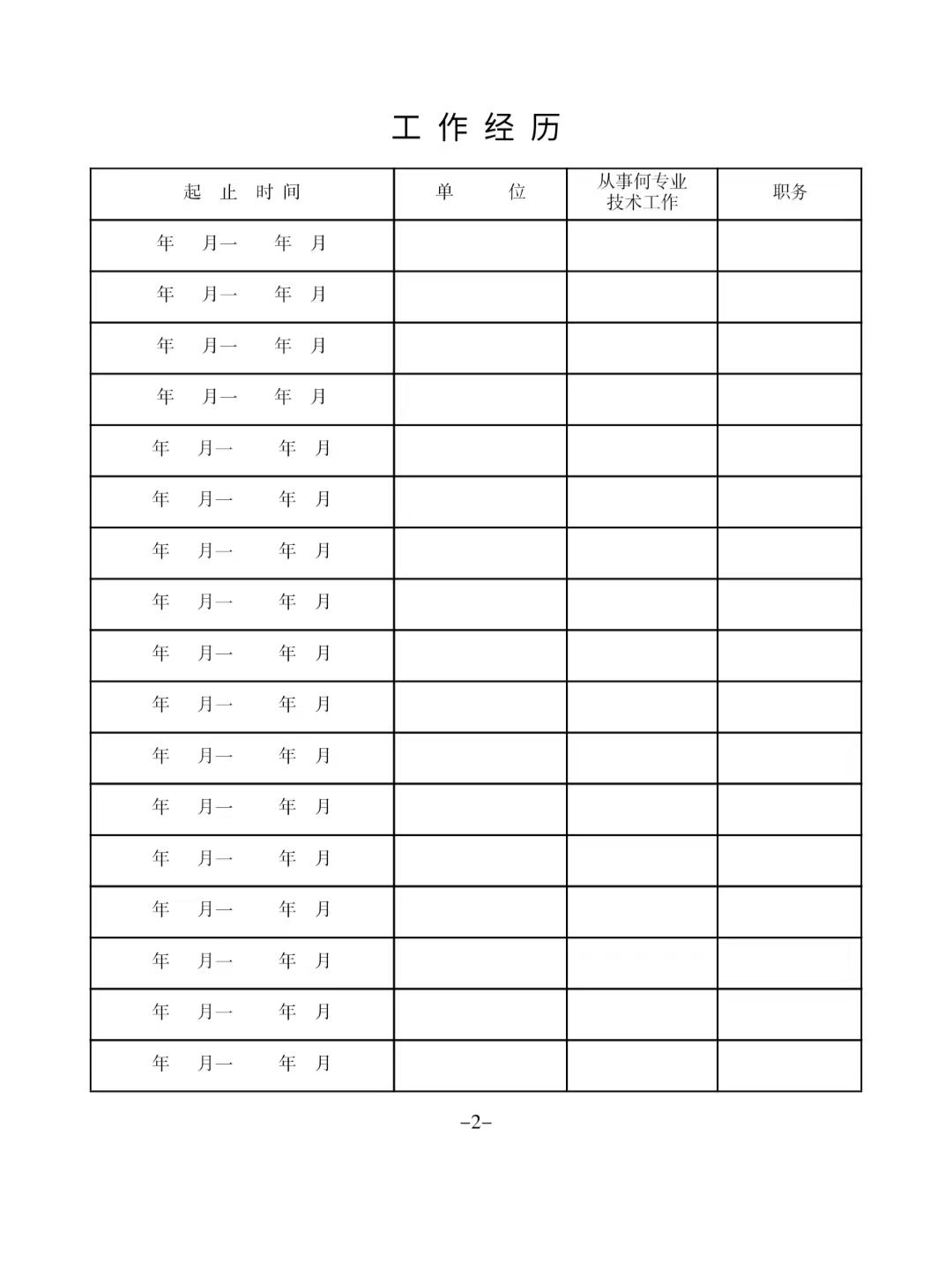 专业技术职务任职资格评审表,初级职务晋升
