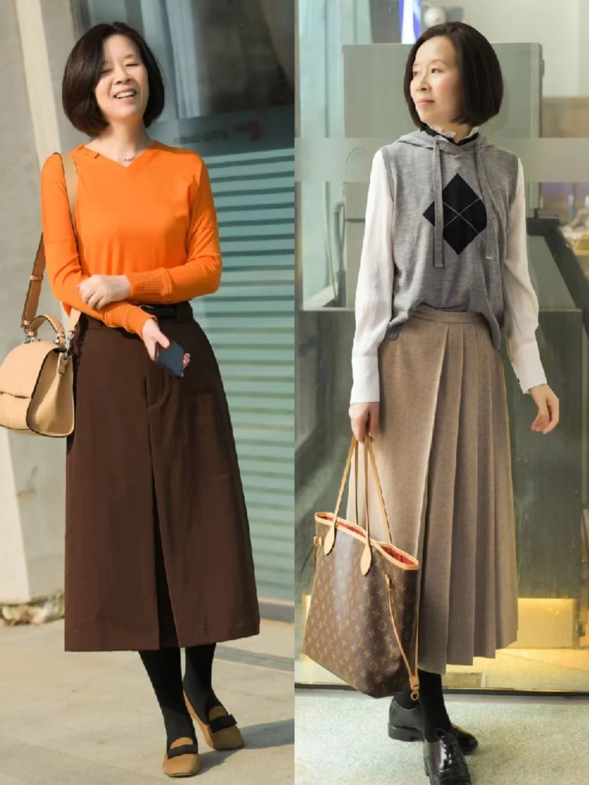 冬季卡其色小个子的最佳搭配,春天卡其色短款羊绒大衣怎么搭配