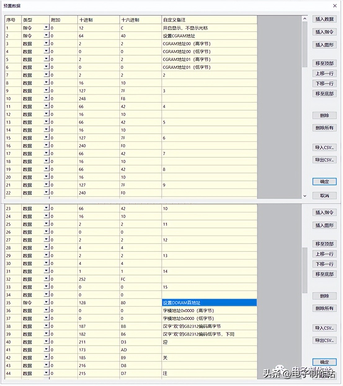 教你学会ST7920的液晶显示模组LCM12864自定义字模