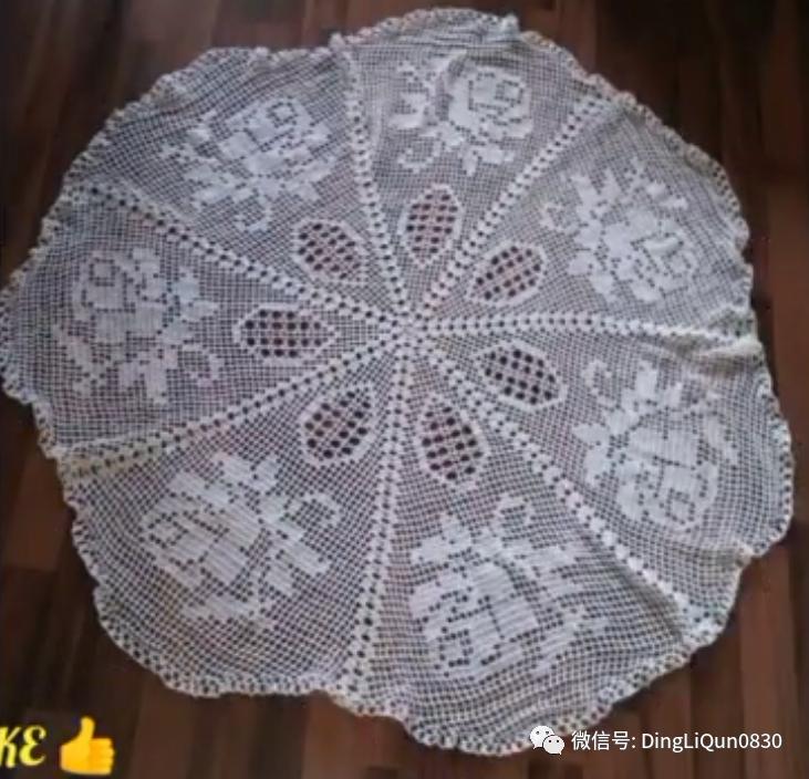 针织桌布图案大全图解,编织桌布图案花边