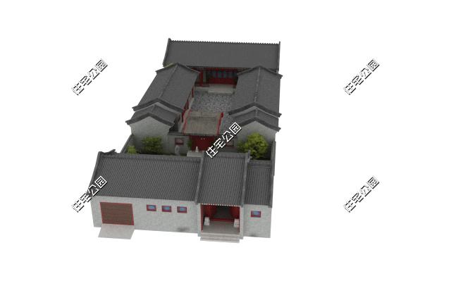 16×42米四合院,虽说不像皇宫般金碧辉煌,但也算得上是庄重大气