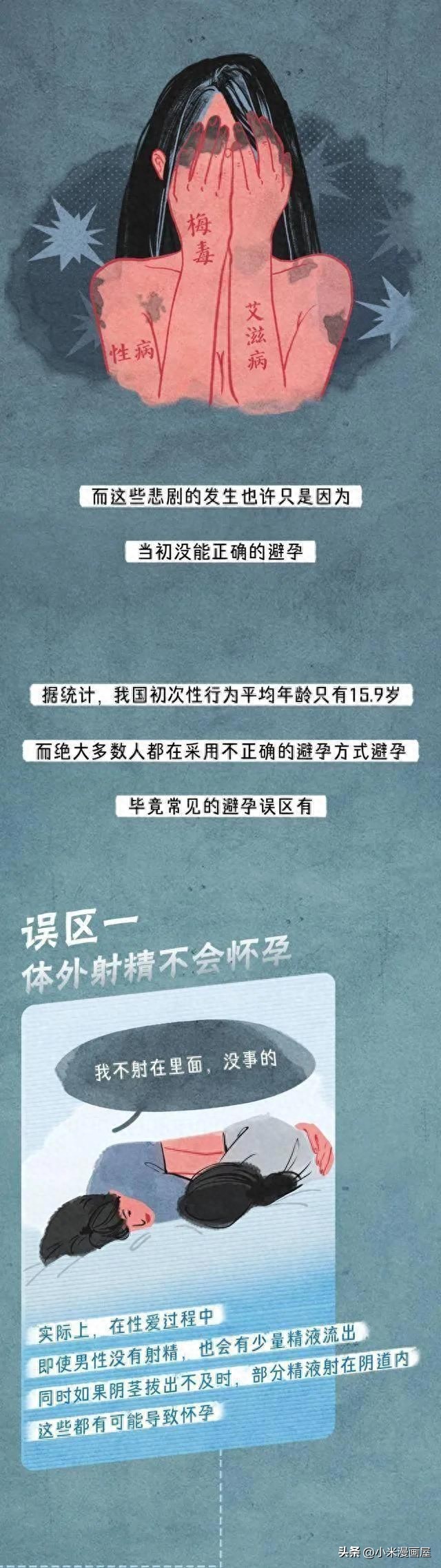 “擦边*行为性**”会不会怀孕？该如何正确避孕呢？漫画