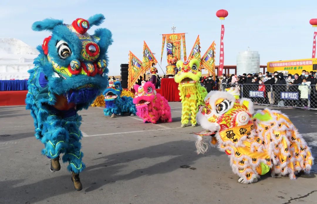 赛马场冰雪嘉年华,舞狮群狮表演比赛