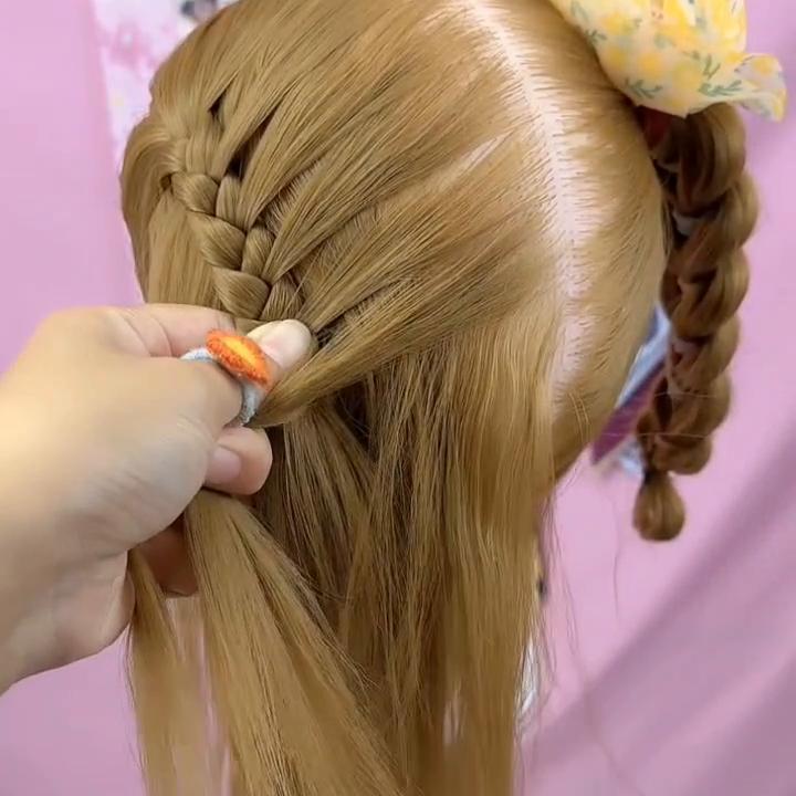 简单好看的编发教程儿童,简单好看的编发教程可以自己编的