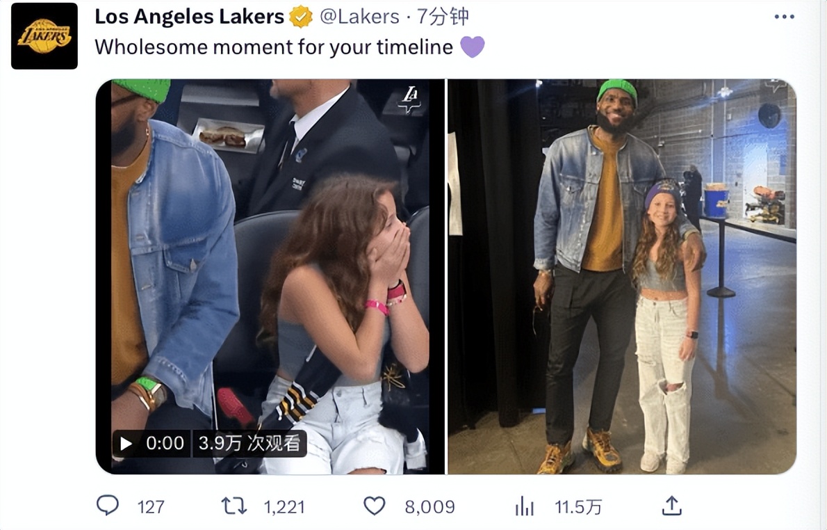 老詹球迷欢呼,老詹赛后拥抱勇士