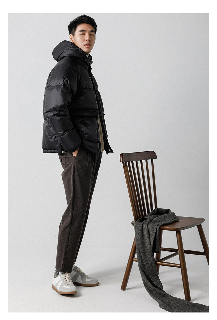 羽绒服普通人vs时髦精穿搭,宽松日系羽绒服男装搭配
