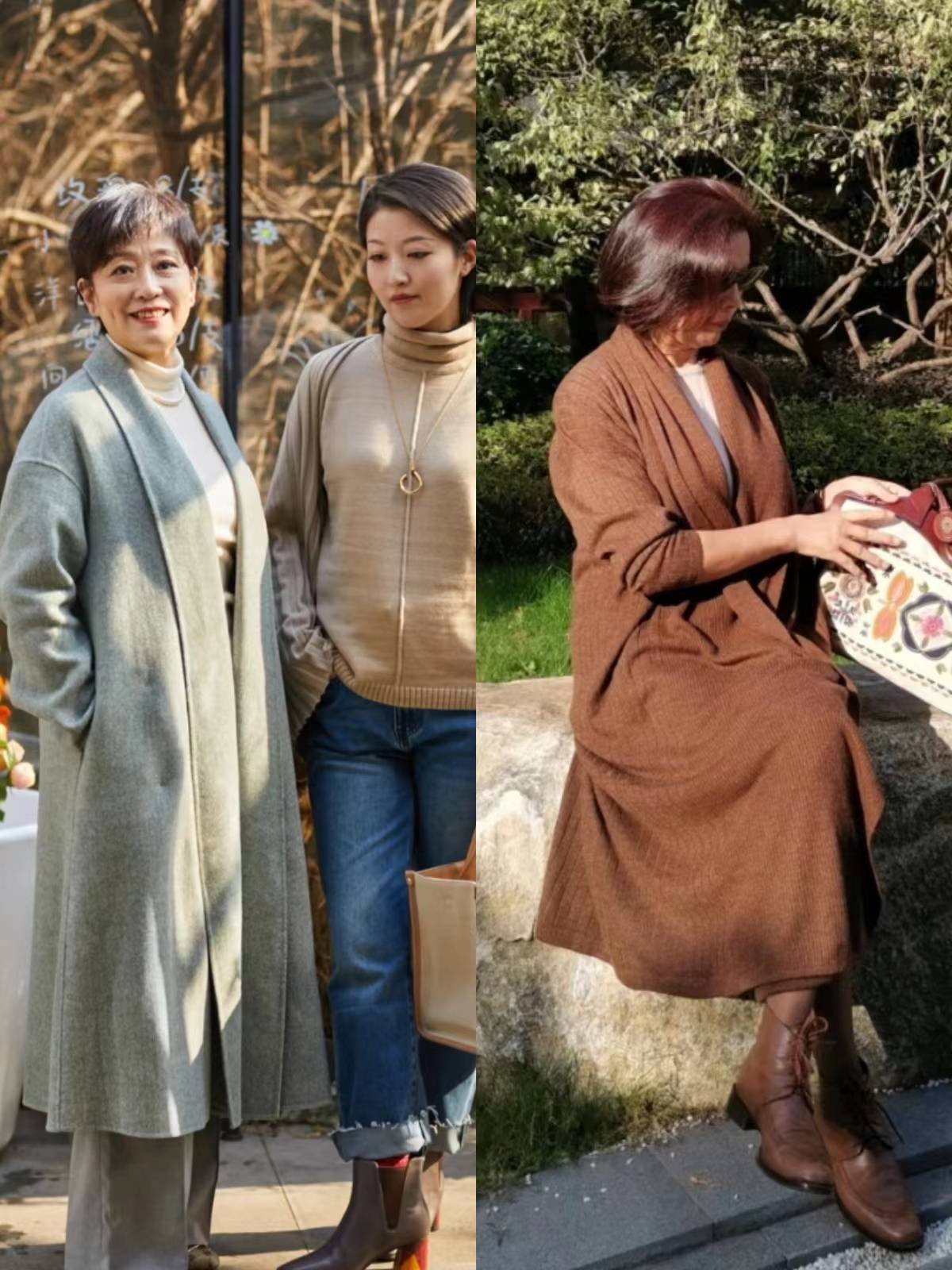 长款羽绒服大衣穿搭高级感,羽绒服大衣内搭中长保暖