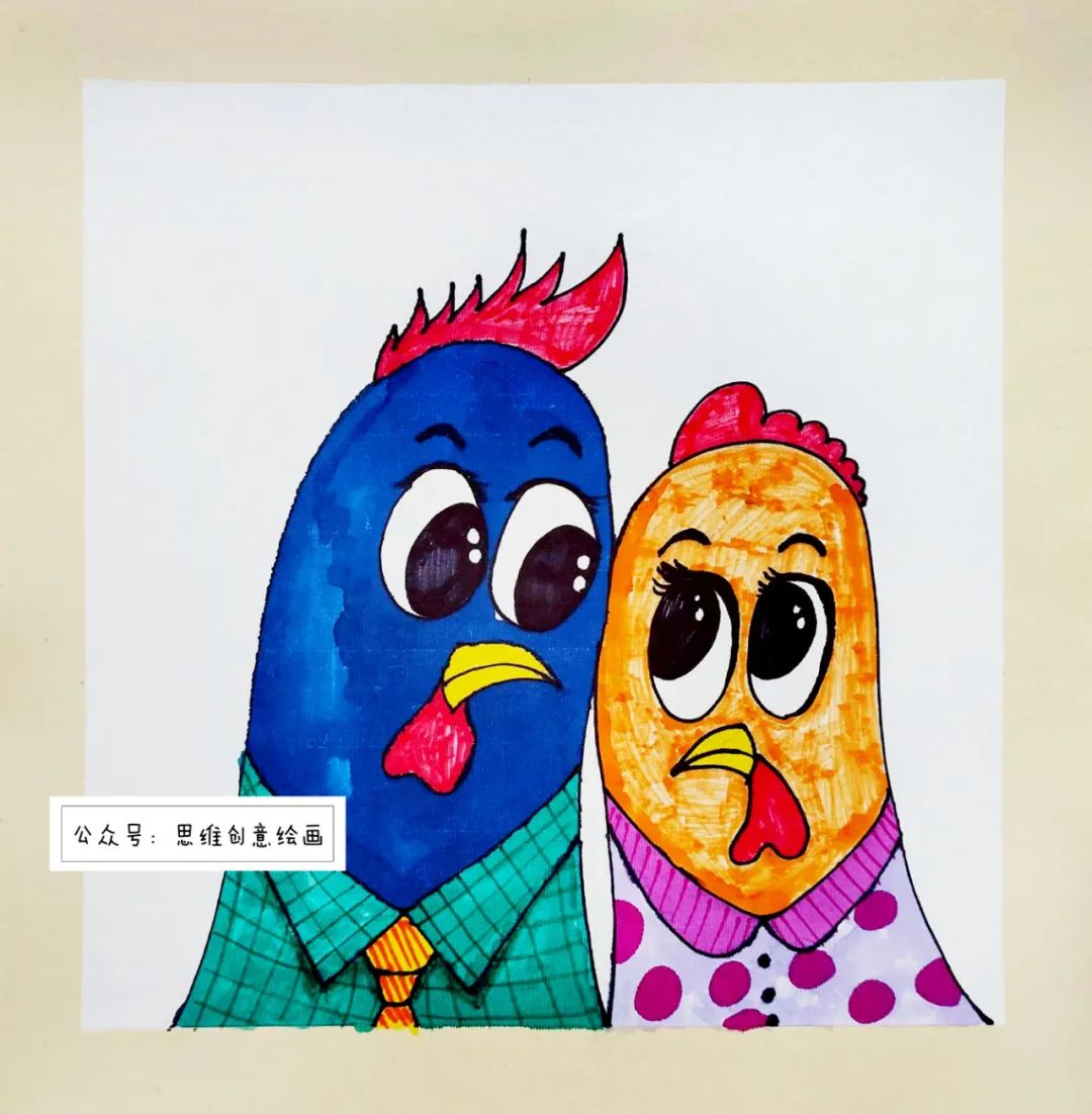 公鸡母鸡恩爱逛街,公鸡母鸡恩爱视频绿幕素材