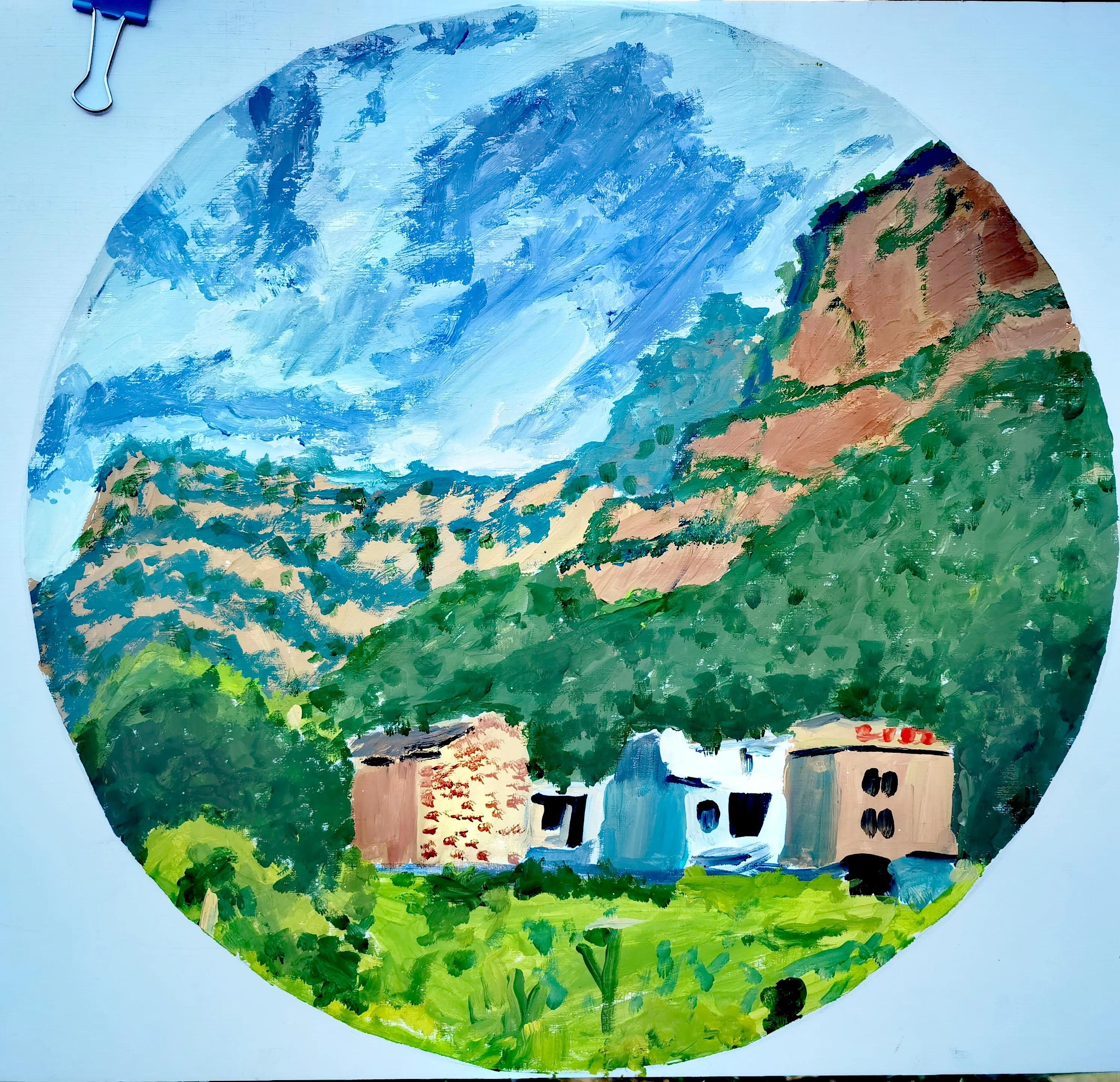 叶县迎国庆书画展,叶县融通实验高中国庆画展