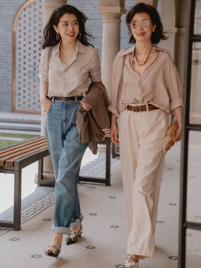 高质量穿搭小衫这样穿高端又时髦,杏衫的穿搭技巧