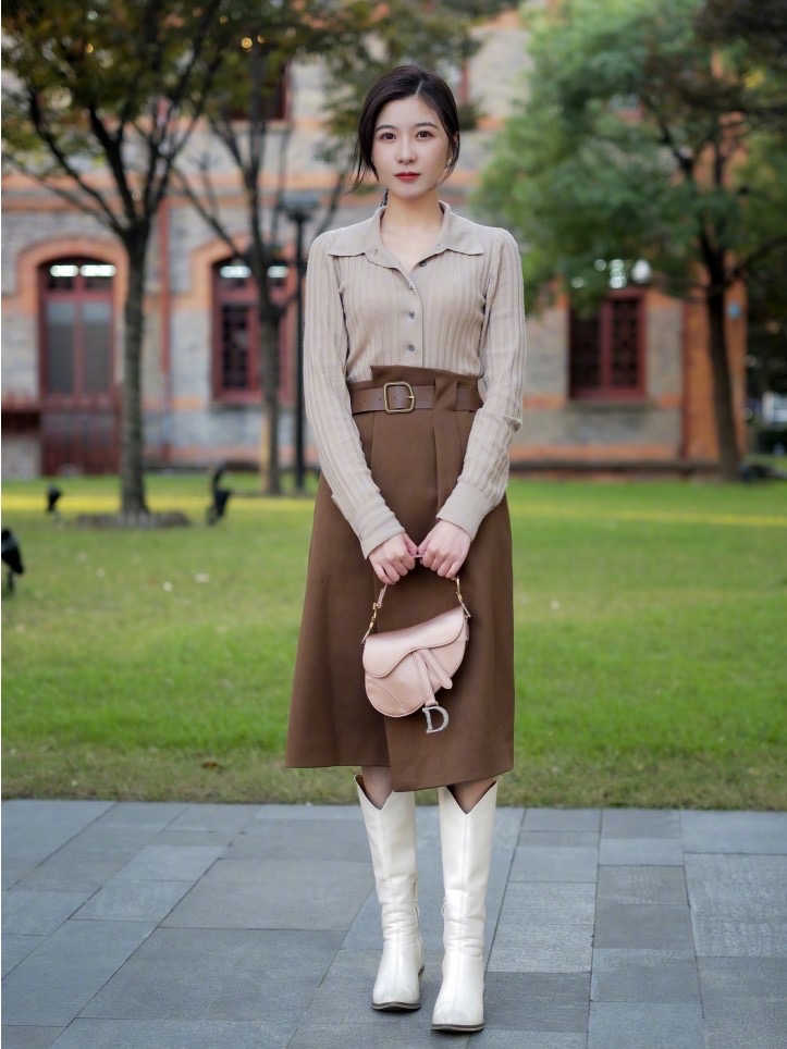 藏蓝色裙子搭配什么颜色外套好看,春款时尚气质女装外套百搭洋气