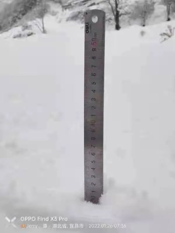 湖北多地降雪量已超10毫米,湖北多地积雪深度超10cm