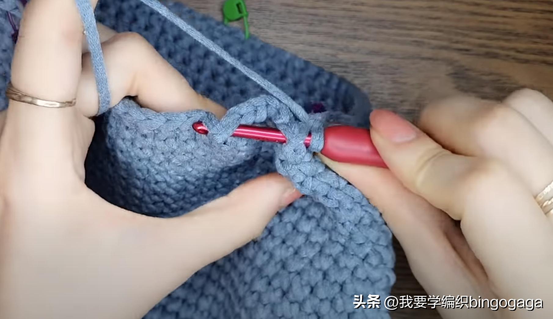 夏季包包钩织教程腋下包,钩包教程简单腋下包