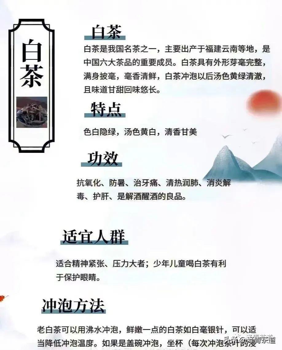 盖碗适合冲泡的六大茶类,中国茶道之六大茶类冲泡