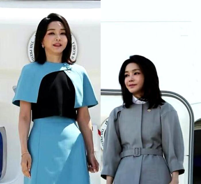 韩国夫人金建熙颜值,韩国第一夫人金建希妆容