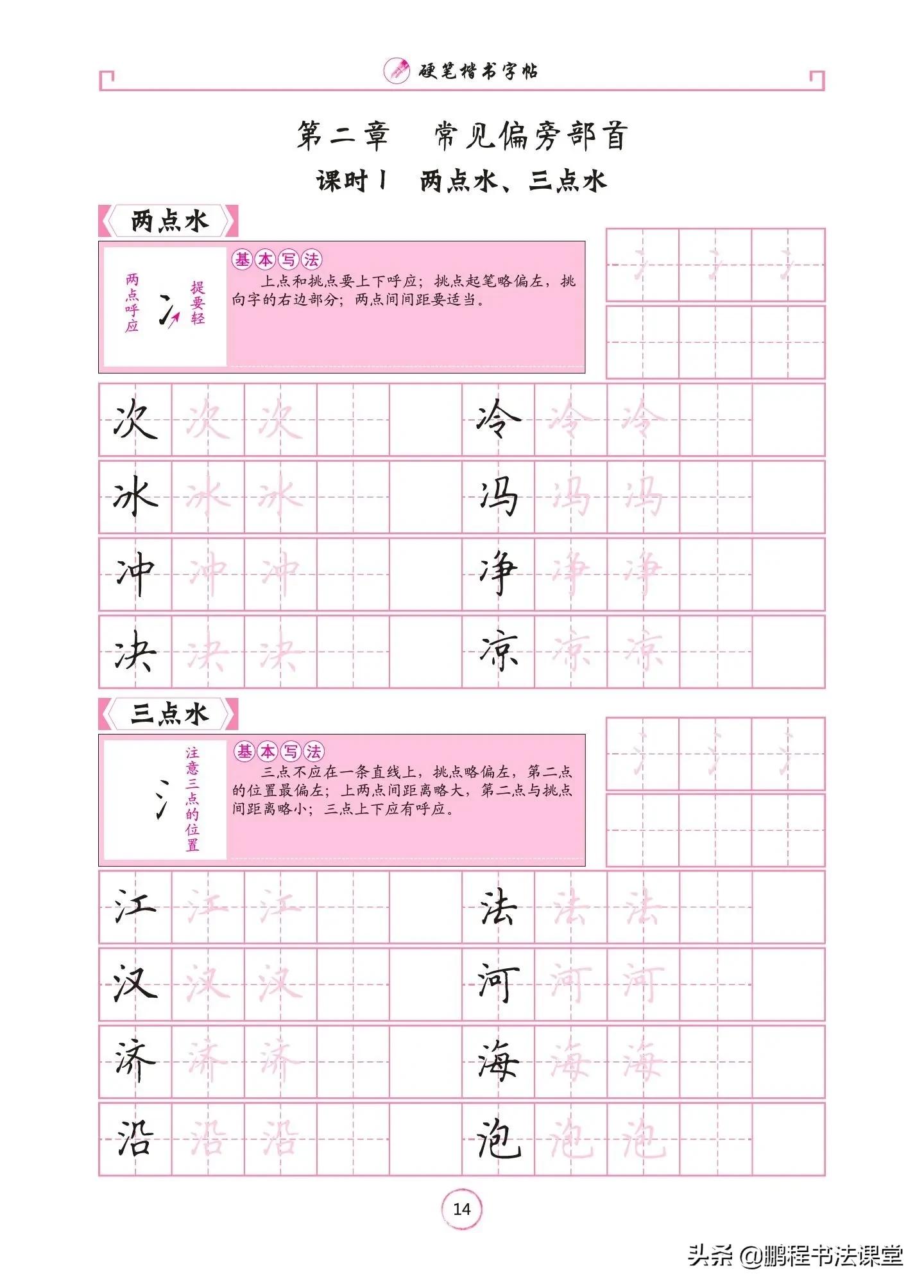 书法之家硬笔楷书偏旁部首,田英章楷书硬笔偏旁部首大全